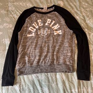 PINK Victoria's Secret Black and Gray Sweater